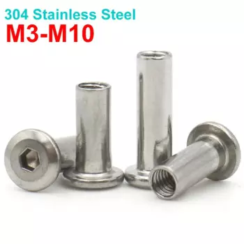 Плоские шестигранные гайки Zimir из нержавеющей стали M3-M10