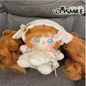 Плюшевая плюшевая игрушка Cosmile Sa XY, длинный парик принцессы русалки Тина, оранжевого цвета, 20 см, без атрибутов