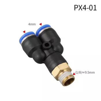 Пневматические фитинги Y-образные PX4 6 8 10 12 мм
