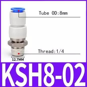 Пневматические поворотные фитинги, прямой быстрый соединитель NPT M5 1/8 1/4 3/8 1/2, резьбовой нажимной фитинг 6 мм 8 мм 10 мм 12 мм