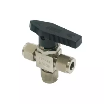 Подходит для 3/8 "трубы O/D 304 тройник из нержавеющей стали 3-сторонний Компрессионный фитинг запорный шаровой клапан 915 PSI PN 6,4