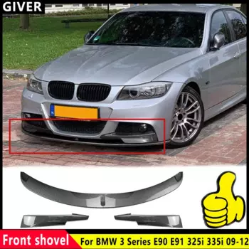 Подходит для BMW 3 серии E90 E91 LCI M Sport 2009-2012 Комплект переднего спойлера, угловой корпус, диффузор, аксессуары