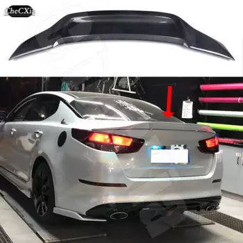 Подходит для Kia K5 2014-2015 высококачественный задний спойлер из АБС-пластика ярко-черный внешний вид спойлера из углеродного волокна на крышку багажника