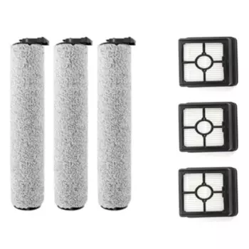 Подходит для стиральных машин Midea X8, аксессуары FC9 Pro, вспышка, роликовая щетка, фильтр Hepa, аксессуары для скруббера-6 шт.
