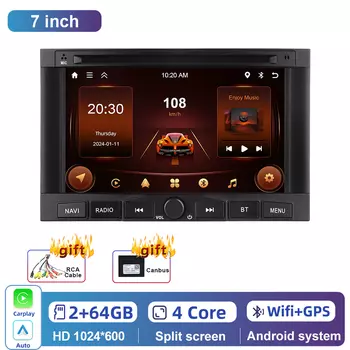 Podofo 7 "автомобильный радиоприемник мультимедийный плеер для PEUGEOT 3008 5008 Partner CITROEN Berlingo 2010-2016 Carplay Android авто WIFI радио