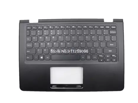 Подставка для рук и клавиатура ноутбука Lenovo Flex 3-1120 Flex 3-1130 Yoga 300-11IBY Yoga 300-11IBR 5CB0J08356, английская Верхняя Крышка корпуса США