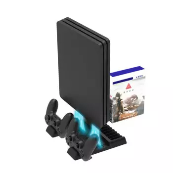 Подставка под вентилятор охлаждения для PS4/SLIM/PRO, стойка для хранения дисков и подвижных сидений с ручкой P4