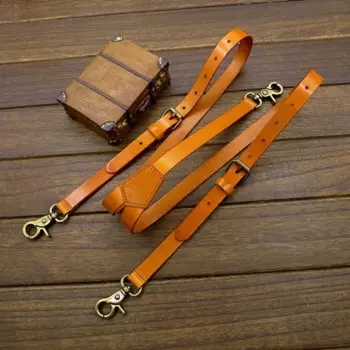 Подтяжки мужские кожаные винтажные с 3 крючками, 2 х2, 5 см