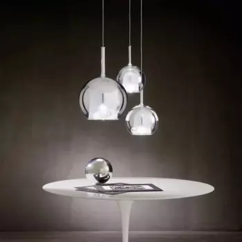 Подвеска из Королевского стекла для кухонного островка гостиной, серый декоративный подвесной светильник для помещений, блеск