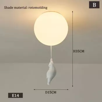 Подвесная люстра JIANKEXING белый медведь LED