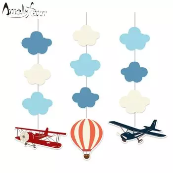 Подвесные украшения самолеты Amelyfavor, набор из 6 штук
