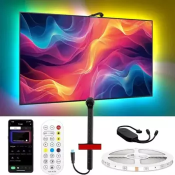 Погружная лента для подсветки телевизора RGB 3M 3,8M 5M 6M 7M RGBIC Светодиодная подсветка Синхронизация с телевизором, Smart Ambient TV Lighting Immersion