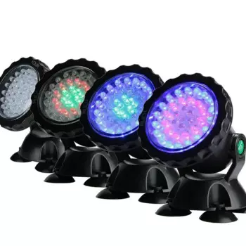 Погружной RGB прожектор с ИК-пультом дистанционного управления, 4 в 1, подводная лампа для аквариума, пруда, садового фонтана, IP68, разные цвета