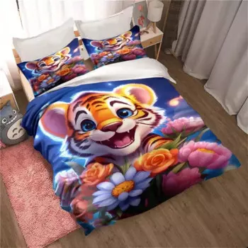 Покрывало с 3D рисунком животных, тигр, кролик, аксессуары для дома, Детское покрывало для спальни, наволочка, подарки