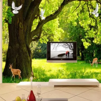 Пользовательские обои Beibehang 3 d, фотообои с изображением леса, большого дерева, фотообои 3 d для гостиной, ТВ, настенные украшения, картина, настенная бумага