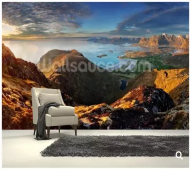 Пользовательские обои с природным пейзажем, лофотный пейзаж, 3D фотообои для гостиной, ресторана, дивана, фоновые ПВХ обои