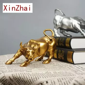 Полимерная настенная Статуэтка быка Vilead OX, статуэтка животного, офисный стол, декор для гостиной, интерьер, аксессуары для украшения дома