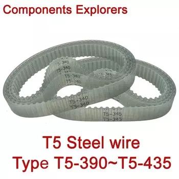Полиуретановый приводной ремень T5, стальной, трапециевидный, 10/15/20 мм, Components Explorers