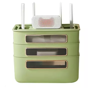 Полка для маршрутизатора с Wi-Fi, 2/3 уровней, полка для удлинителя кабеля питания, полка для хранения с вырезами, пластиковая стойка для соединения проводов