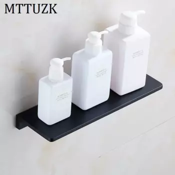 Полка для ванной MTTUZK, из алюминия, черная, вешалка, полки для ванной дюйма