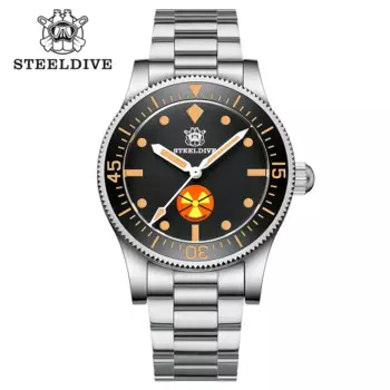Полностью автоматические механические наручные часы STEELDIVE SD1952V, светящиеся часы NH35 с механизмом 300 м, водонепроницаемые часы для дайвинга в стиле ретро