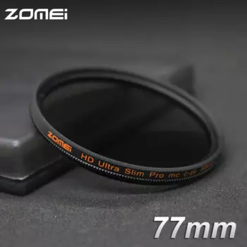 Поляризационный фильтр Zomei 77 мм CPL Slim Pro HD, 18 слоев, Круглый поляризационный фильтр MC для объективов фотоаппаратов Canon, Nikon, Sony, Pentax, Leica