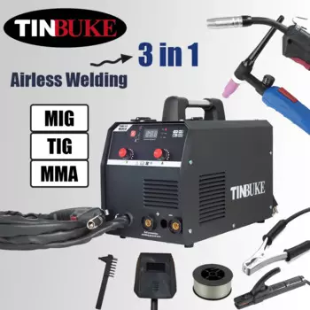 Полуавтоматический сварочный аппарат TINBUKE 3 в 1, инвертор для MIG/TIG/MMA, 110 В, 220 В