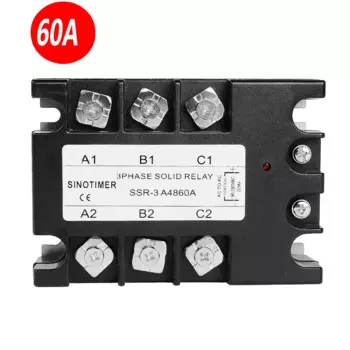 Полупроводниковое реле Reley A4860A 3 фазы твердотельные реле SSR 60A AC-AC 30-480V переменный ток нагрузки Выход модуль реле