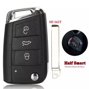 Полуумный автомобильный ключ Jingyuqin Keyless-go 434 МГц MQB ID48 для VW Seat Golf7 MK7 Touran Polo Tiguan 5G 6959752 AB/BB/Q 6V 0959752 Д