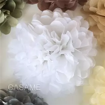 Помпоны из папиросной бумаги Casame, 10 шт., 25 см, розовые