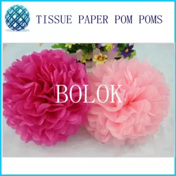 Помпоны с шариками 10 "(25 см), 50 шт., тканевые бумажные помпоны для рукоделия, украшения