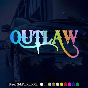 Популярные большие автомобильные наклейки OUTLAW, украшение для стайлинга автомобиля, наклейки для ноутбука, водонепроницаемые виниловые наклейки