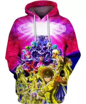 Популярный косплей аниме Saint Seiya толстовка с принтом 3D Street Harajuku для мальчиков и детей толстовки модная мужская одежда больших размеров
