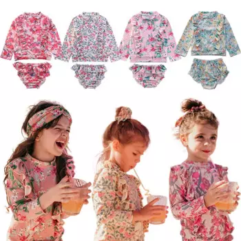 Популярный летний необычный женский винтажный цветочный купальник в богемном стиле для детей