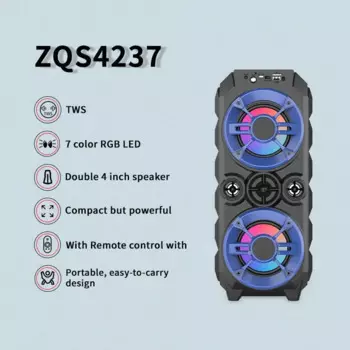 Портативная 4-дюймовая Bluetooth-Колонка для танцев на открытом воздухе, 360 стерео