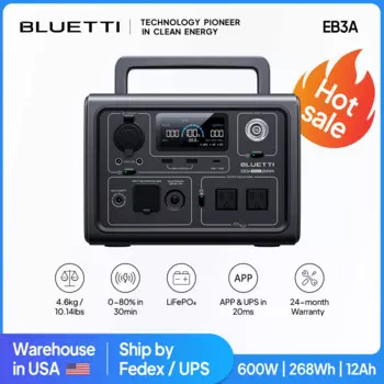 Портативная электростанция BLUETTI EB3A, 600 Вт, Вт · ч