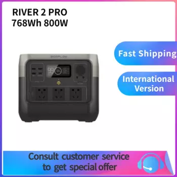 Портативная электростанция ecoflow river 2 pro, 800 Вт/ч, Вт
