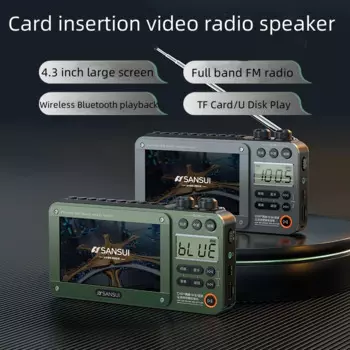 Портативная беспроводная Bluetooth-Колонка Sansui F50, видеомагнитола, стерео сабвуфер, мини-Штепсель Walkm, все группы, Mp3, музыкальный плеер, TF-карта
