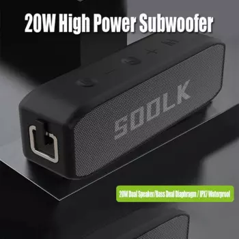 Портативная беспроводная Bluetooth-Колонка SODLK, TWS динамик с поддержкой Bluetooth 5,0, Type-C, сильные басы, для улицы, влагозащита IPX7, сабвуфер 20 Вт