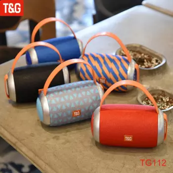 Портативная Беспроводная колонка T & G TG112, Bluetooth-динамик с объемными басами и поддержкой FM, AUX, TF-карты, USB