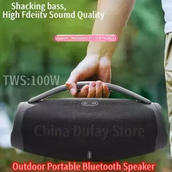 Портативная Bluetooth-колонка, 100 Вт, водонепроницаемая