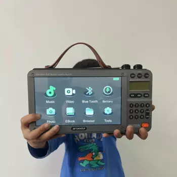 Портативная Bluetooth-Колонка F50/F51, 7-дюймовый ультрабольшой экран, FM/MW/SW, поддержка TF-карты, USB