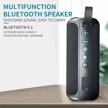 Портативная Bluetooth-Колонка высокой мощности с динамической планкой, воспроизведение Bluetooth/AUX/TF-карт, водонепроницаемая звуковая коробка, стерео-звуковой сабвуфер