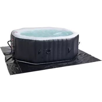 Портативная гидромассажная ванна 73X73X25 дюймов с 130 пузырьковыми форсунками, надувная восьмиугольная гидромассажная ванна для 4-5 человек, спа-центр с подогревом на открытом воздухе