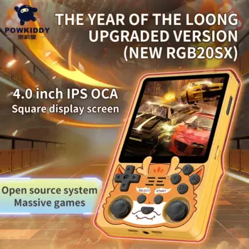Портативная игровая консоль Powkiddy RGB20SX с открытым исходным кодом, 4,0 дюймовый экран IPS, ретро видеоигры, игрок с ручками, консоли, подарок для детей