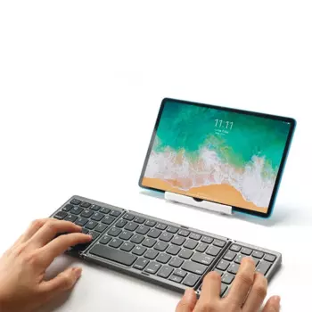 Портативная Складная Bluetooth-клавиатура, Беспроводная складная клавиатура для Android и Windows с цифровой клавиатурой