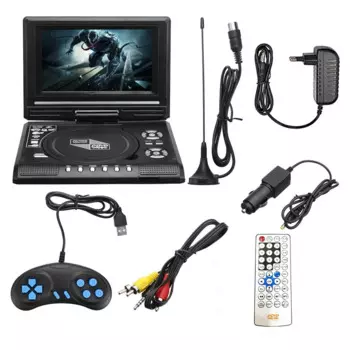 Портативный 7,8-дюймовый домашний автомобильный DVD-плеер HD VCD CD MP3 HD EVD-плеер с ТВ/FM/USB/игровой функцией-вилка европейского стандарта