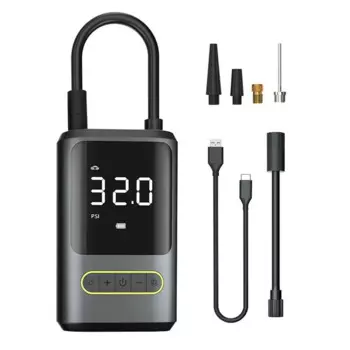 Портативный электрический насос, беспроводной воздушный насос, USB Type-C, перезаряжаемая батарея 4000 мАч для велосипеда, мотоцикла, автомобиля