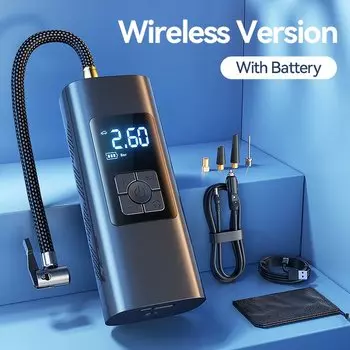 Портативный автомобильный воздушный насос Joyroom, 30 Вт, двухцилиндровый насос для автомобильных шин, беспроводной электрический мотоциклетный надувной насос для автомобиля, велосипеда