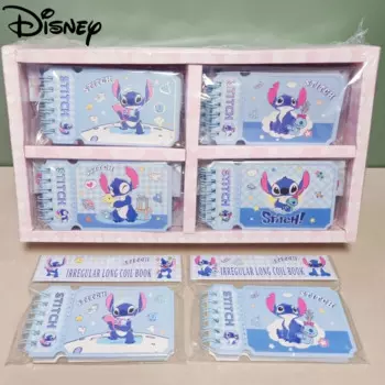 Портативный блокнот Disney в виде спирали, мультяшный рисунок Лило и Стич, ежедневник, планировщик, блокнот, офисные и студенческие принадлежности, оптовая продажа